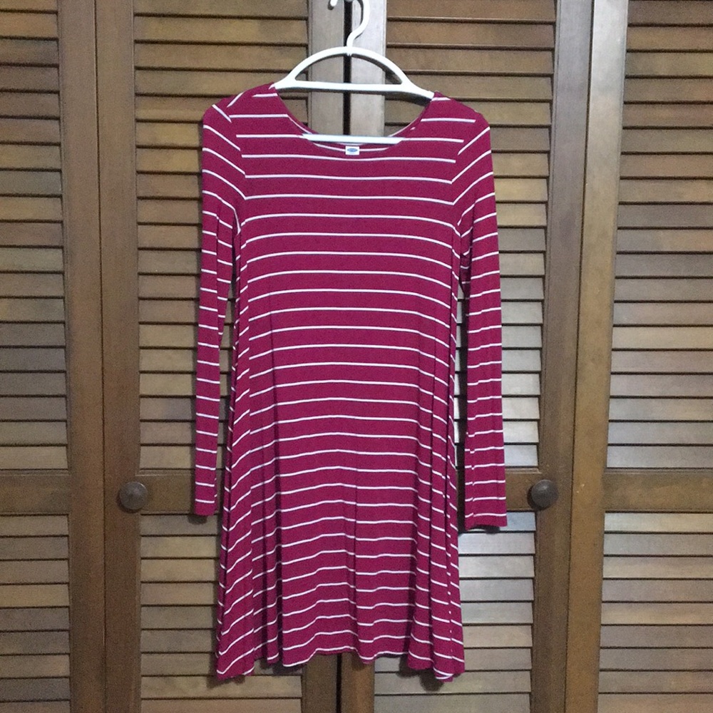 Long sleeve striped dress
